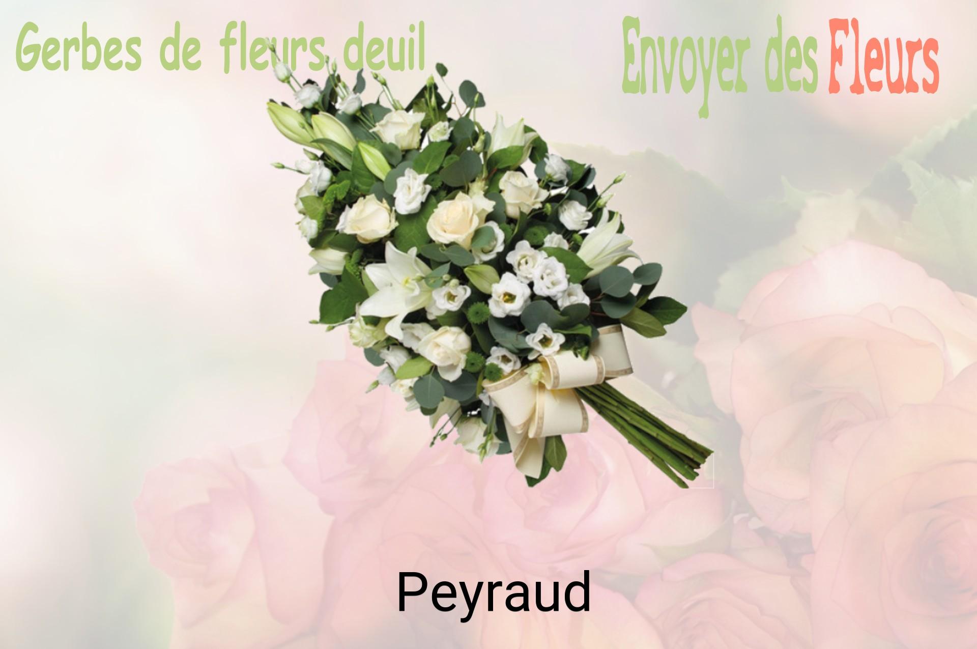 Gerbe de fleurs de deuil livrée à Peyraud